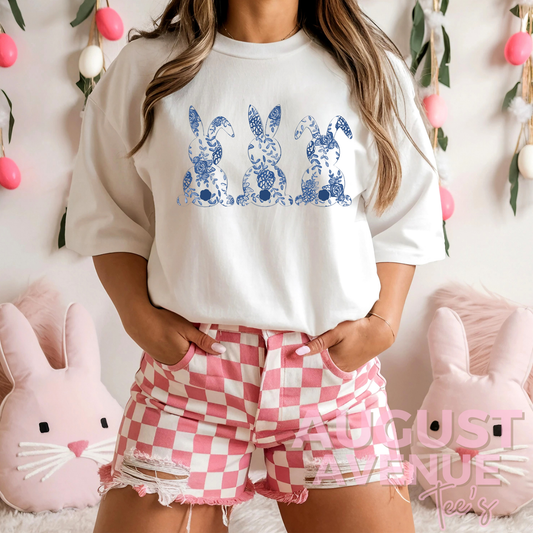 Chinoiserie Bunny Trio