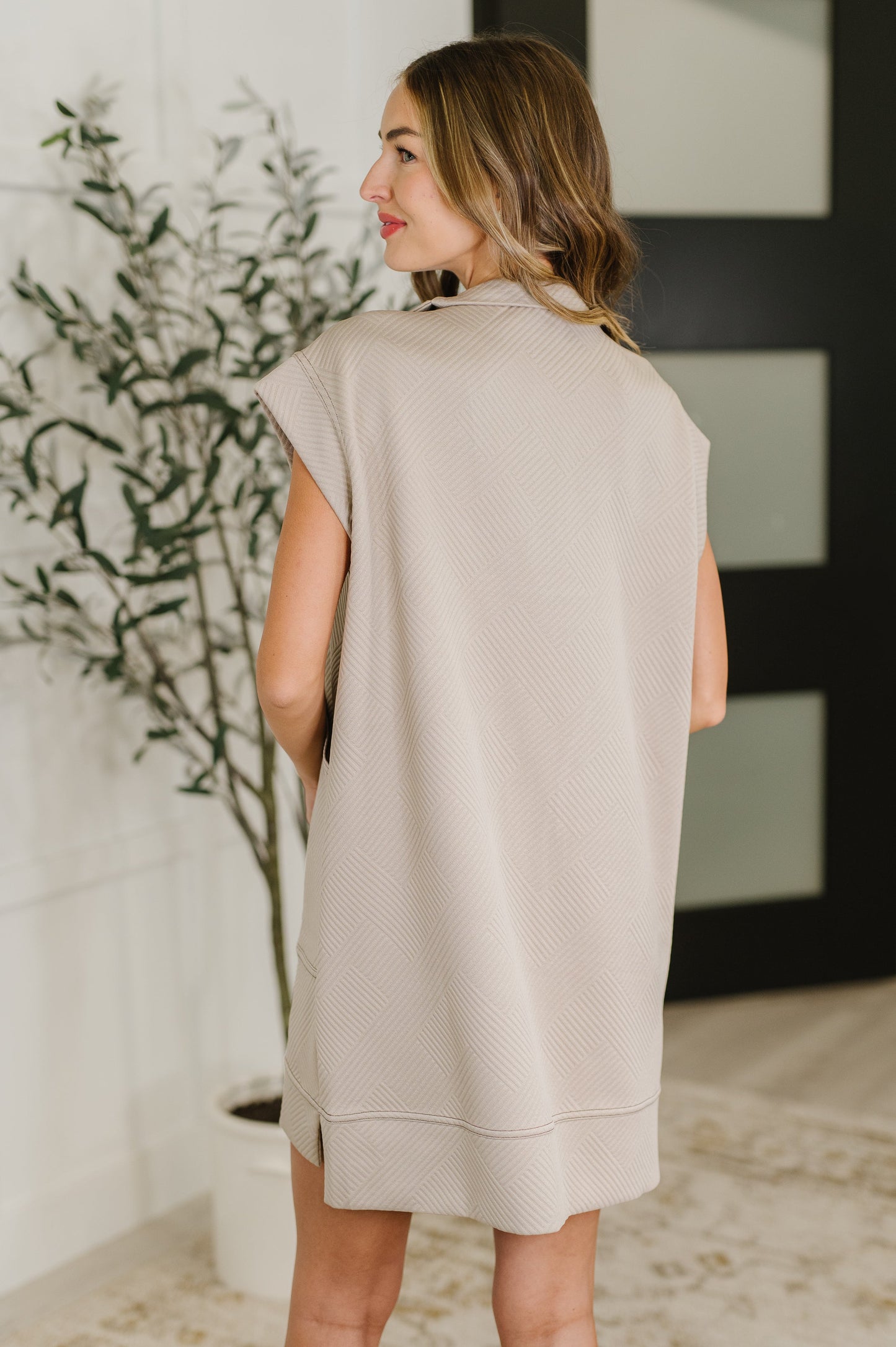 Easy Hustle High Neck Dress in Ash Mocha - Southern Divas Boutique