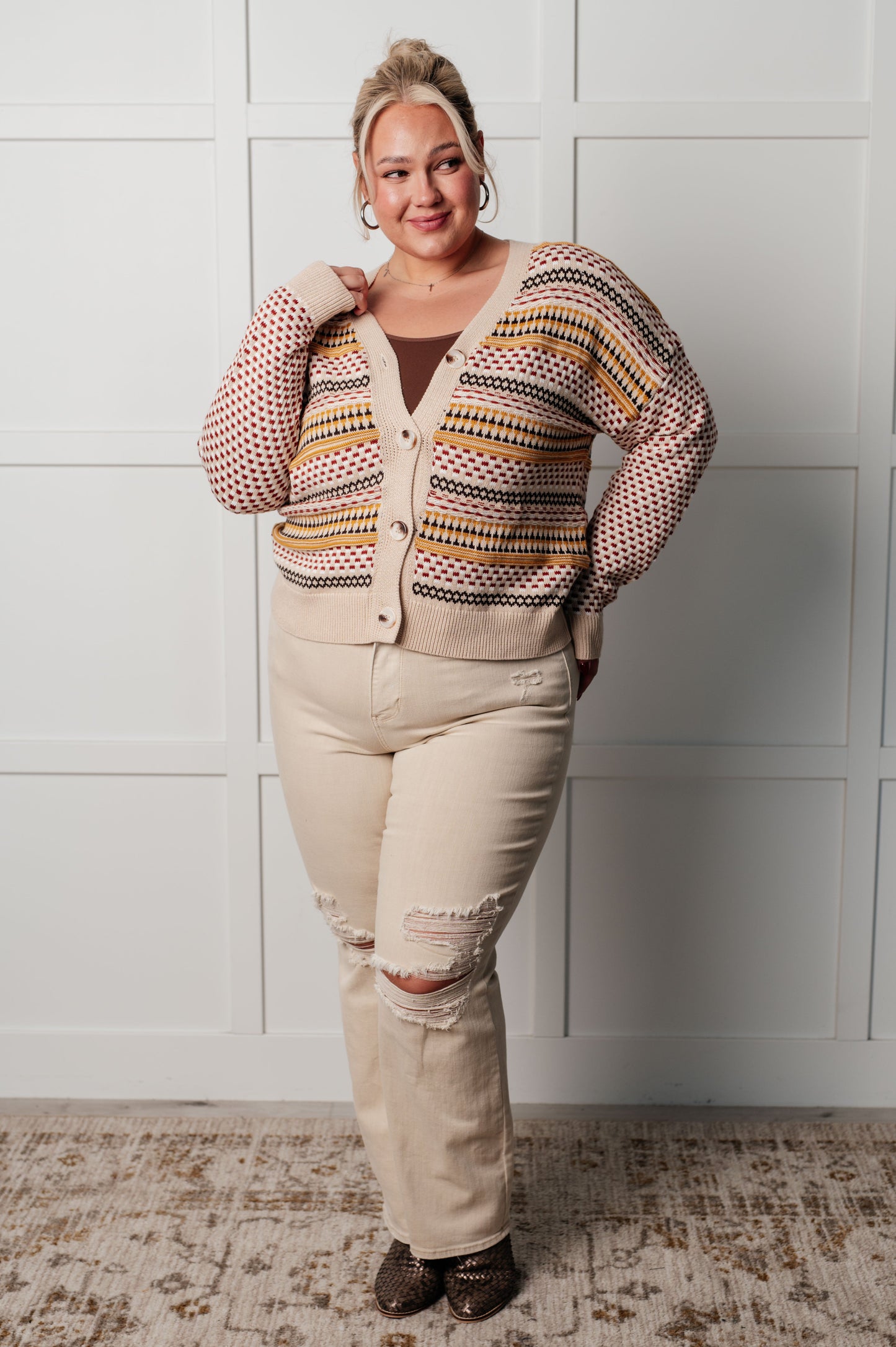 Effortless Elements Striped Cardigan - Southern Divas Boutique