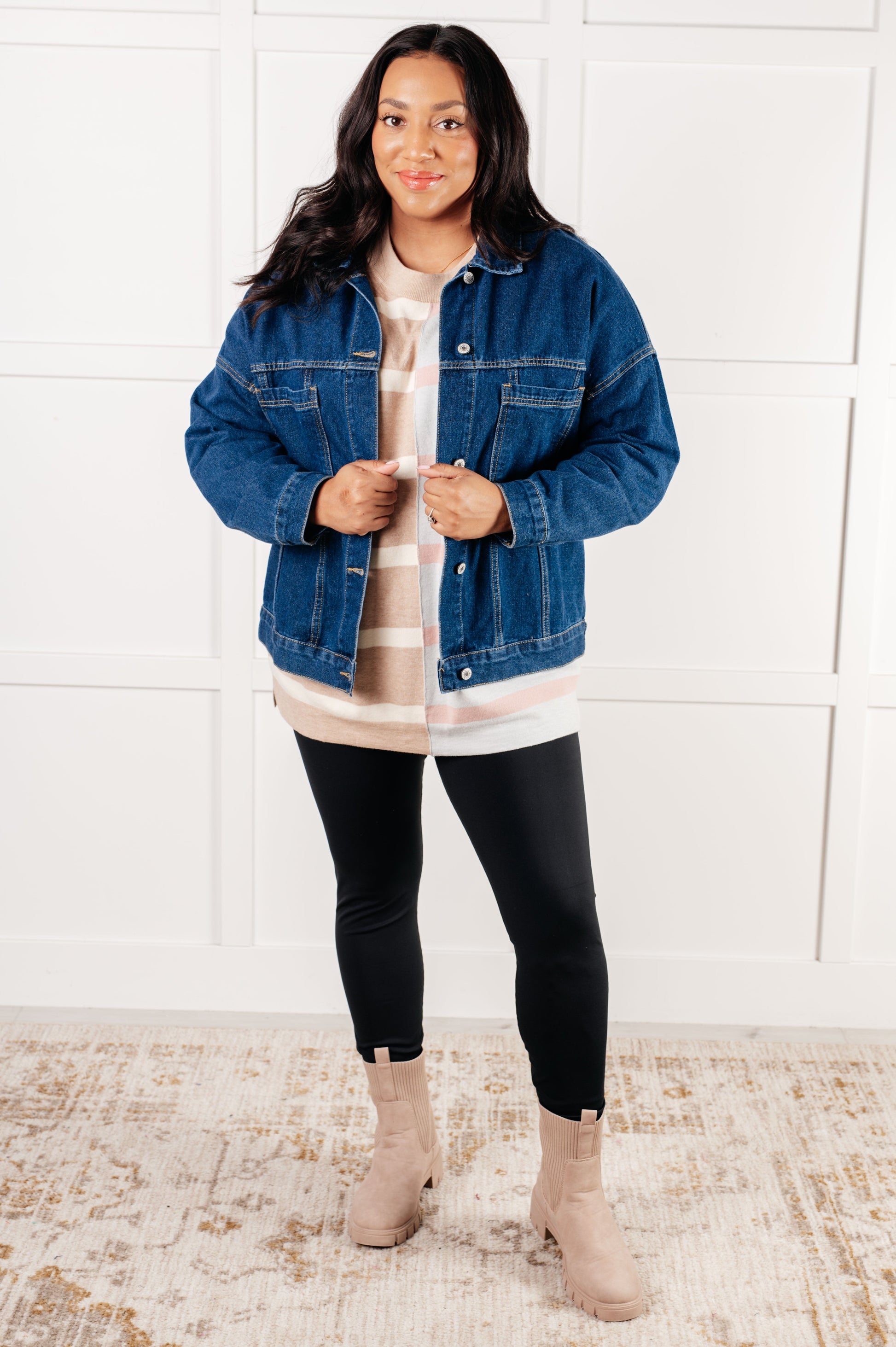 Exceptional Thought Striped Patchwork Sweater - Southern Divas Boutique