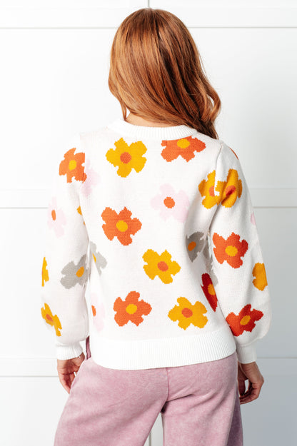 Falling Flowers Floral Sweater - Southern Divas Boutique