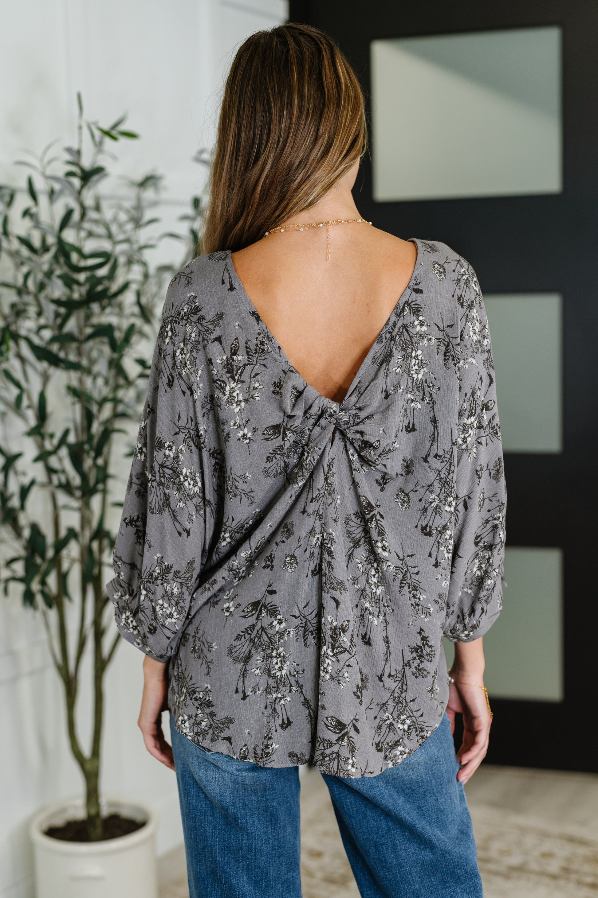 Falling in Deep Crinkle Woven Blouse Dune Grey - Southern Divas Boutique