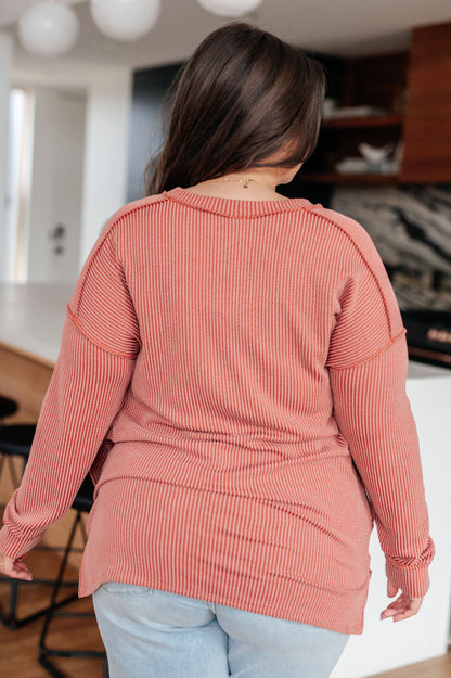 First and Foremost Rib Knit Top - Southern Divas Boutique