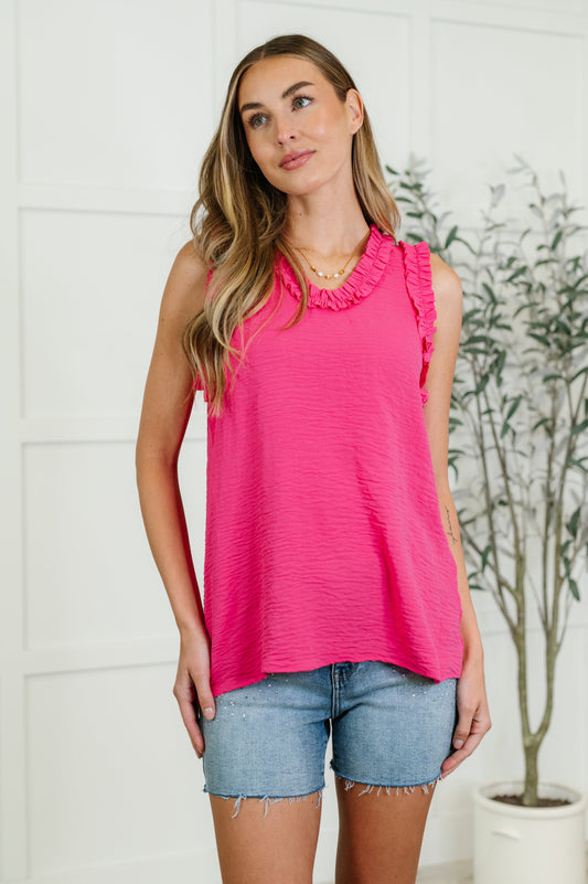 Flourish and Flare Ruffle Detail Tank - Southern Divas Boutique