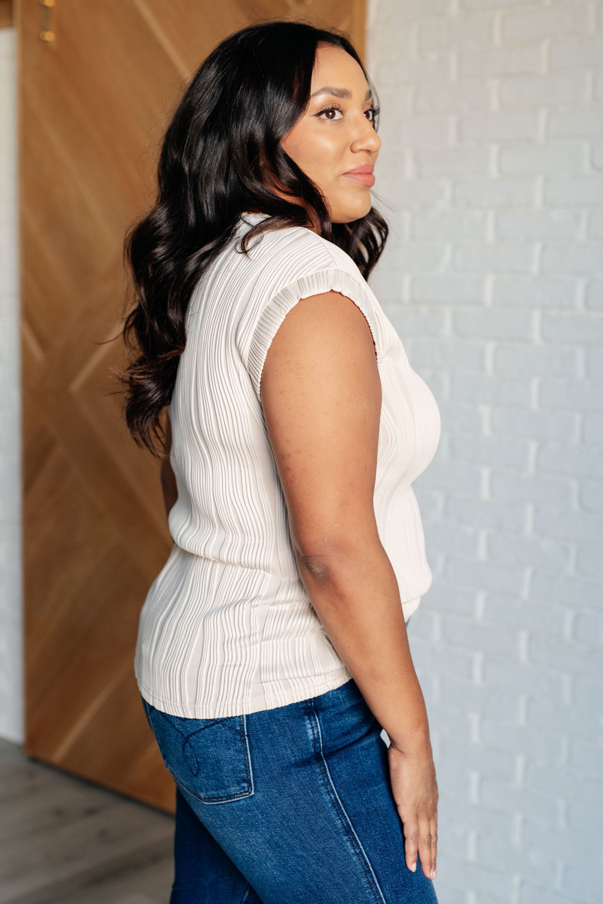 Flow With Me Embossed Top - Southern Divas Boutique