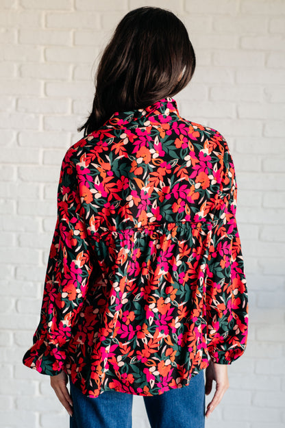Francophile Ruffle Detail Button Up - Southern Divas Boutique