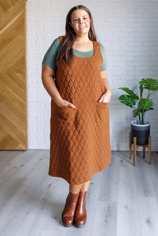 Free Falling Quilted Midi Dress - Southern Divas Boutique