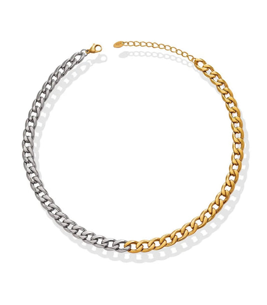 GOLD + SILVER CHAIN NECKLACE - Southern Divas Boutique