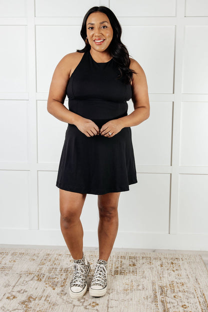 Gym and Tonic Butter Romper Dress in Black - Southern Divas Boutique
