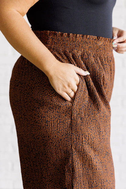Harmony High Rise Wide Leg Pants in Brown - Southern Divas Boutique