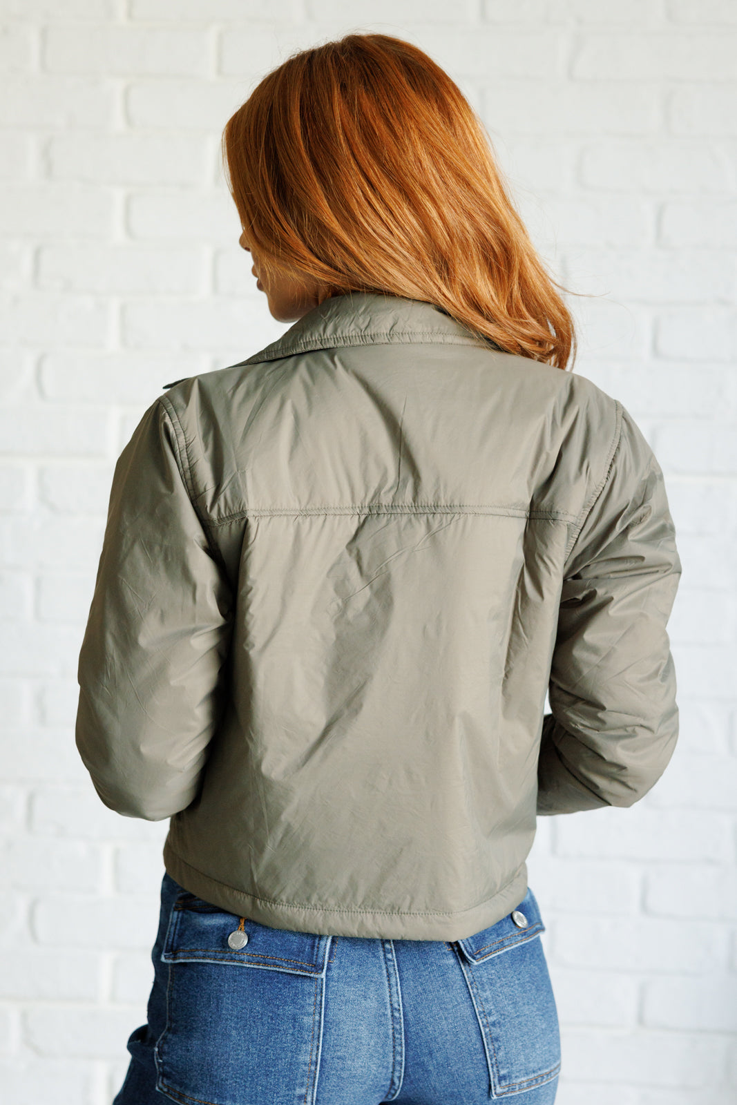 Hear Me Out Lightweight Puffer Jacket in Olive - Southern Divas Boutique