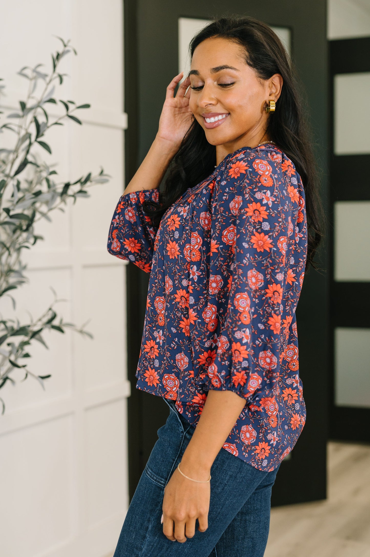 Hitherto Unknown Floral Babydoll Blouse - Southern Divas Boutique