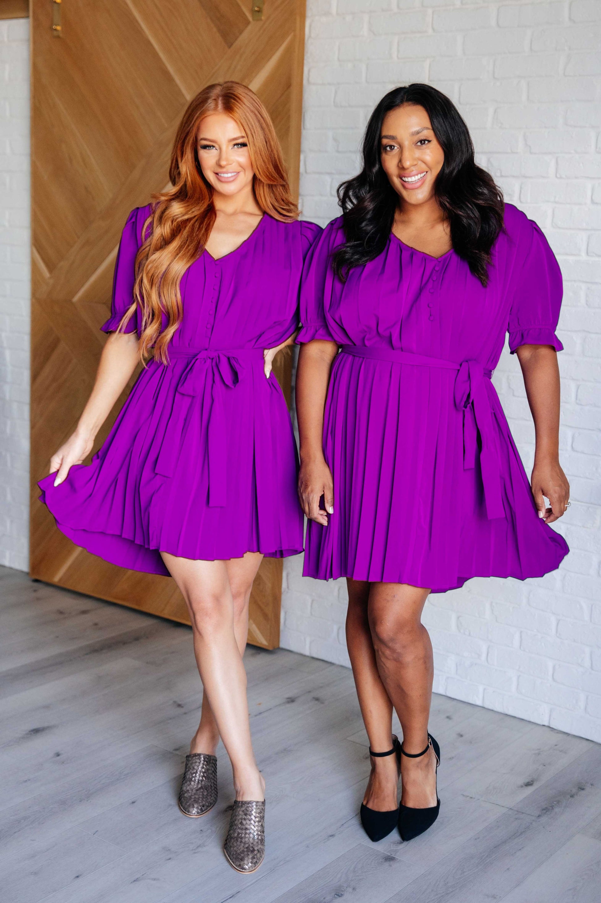 Hold And Squeeze Me Pleated Dress - Southern Divas Boutique
