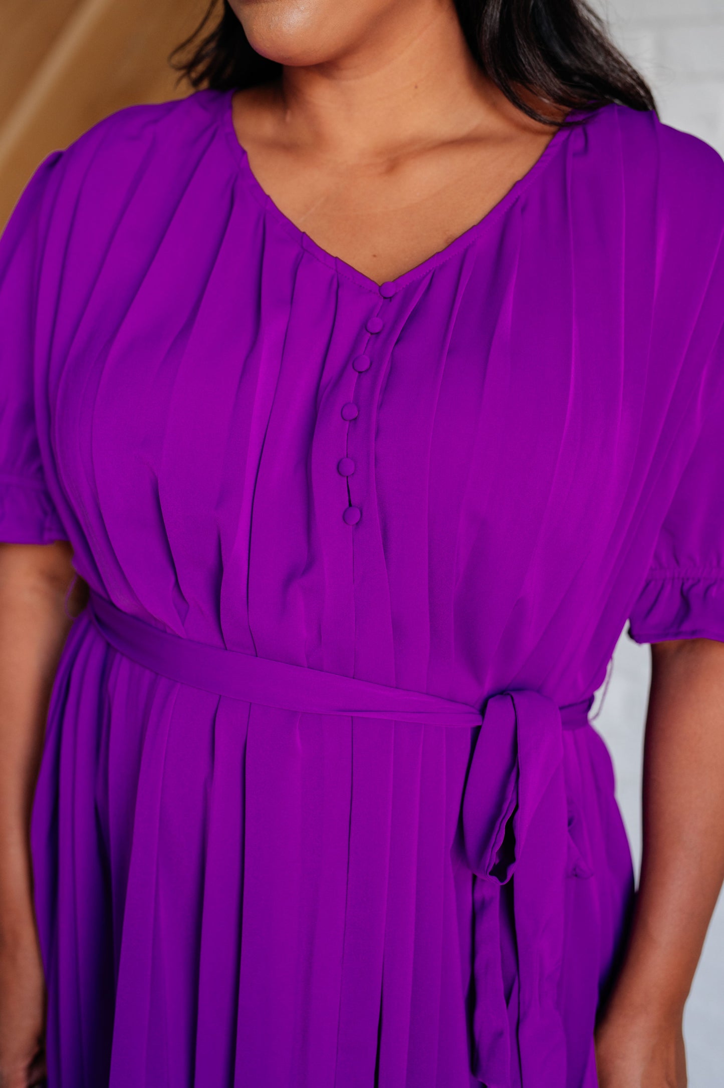 Hold And Squeeze Me Pleated Dress - Southern Divas Boutique