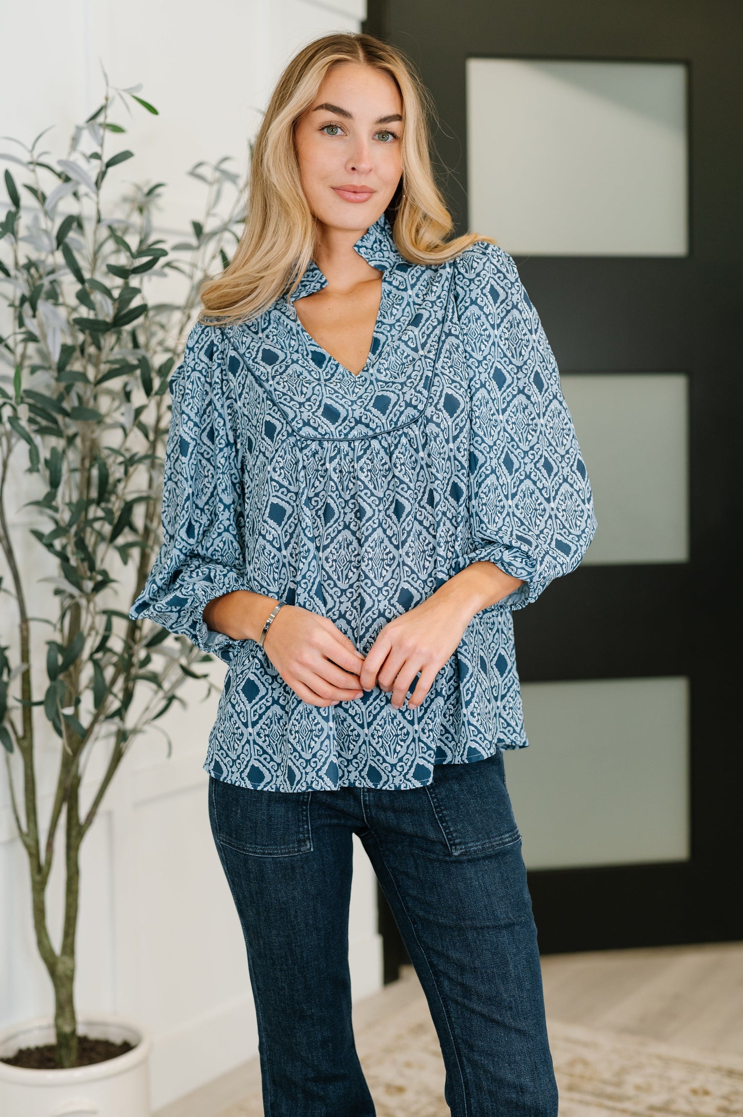 I Gave You My Heart Floral Babydoll Blouse - Southern Divas Boutique