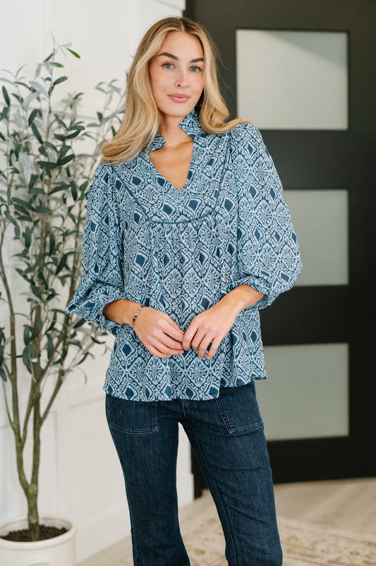 I Gave You My Heart Floral Babydoll Blouse - Southern Divas Boutique