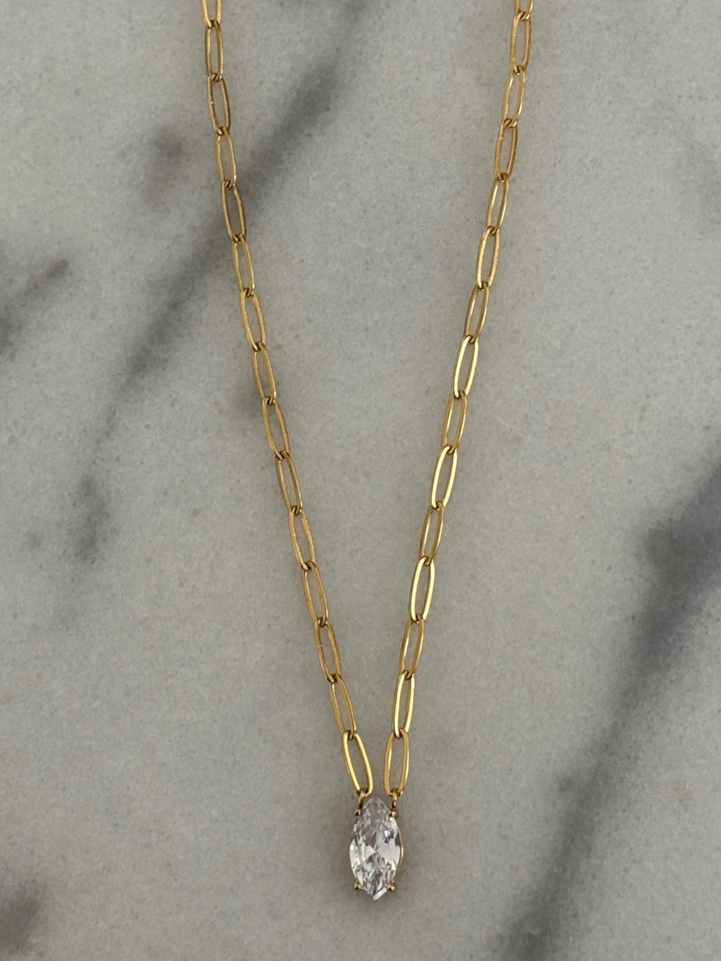 GOLD + DIAMOND PENDANT NECKLACE - Southern Divas Boutique