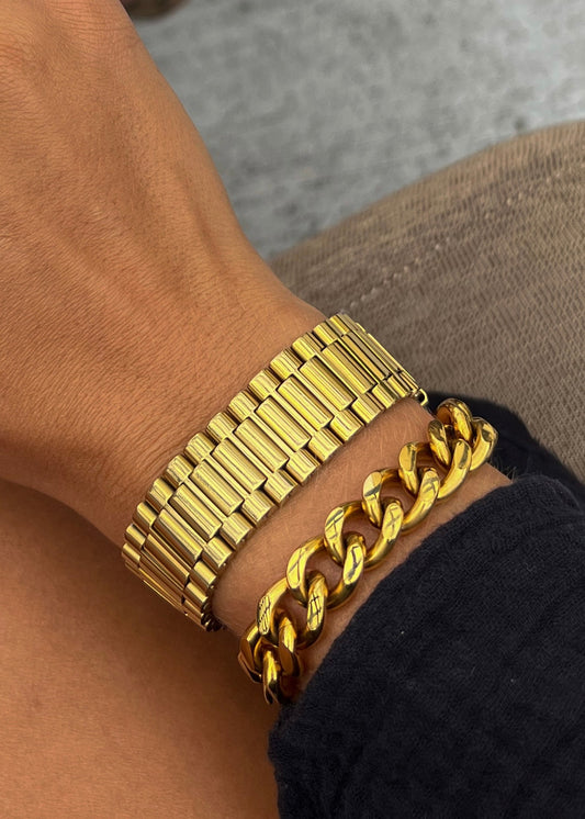THICK GOLD WATCH BAND - Southern Divas Boutique