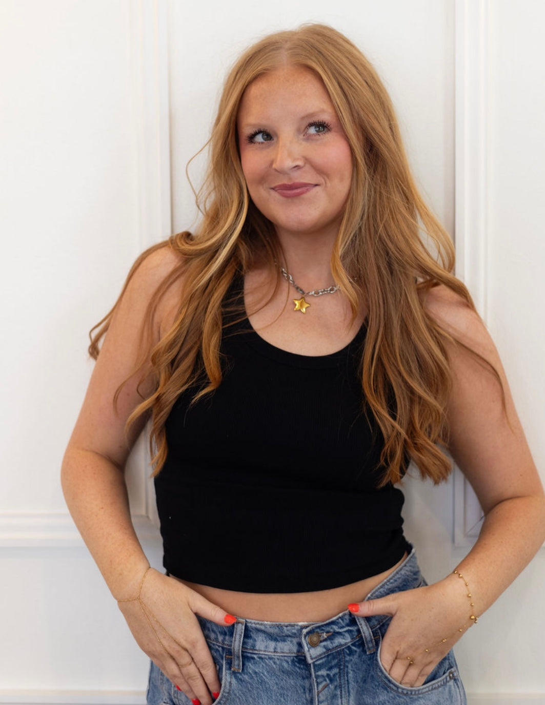 TWO TONED STAR NECKLACE - Southern Divas Boutique