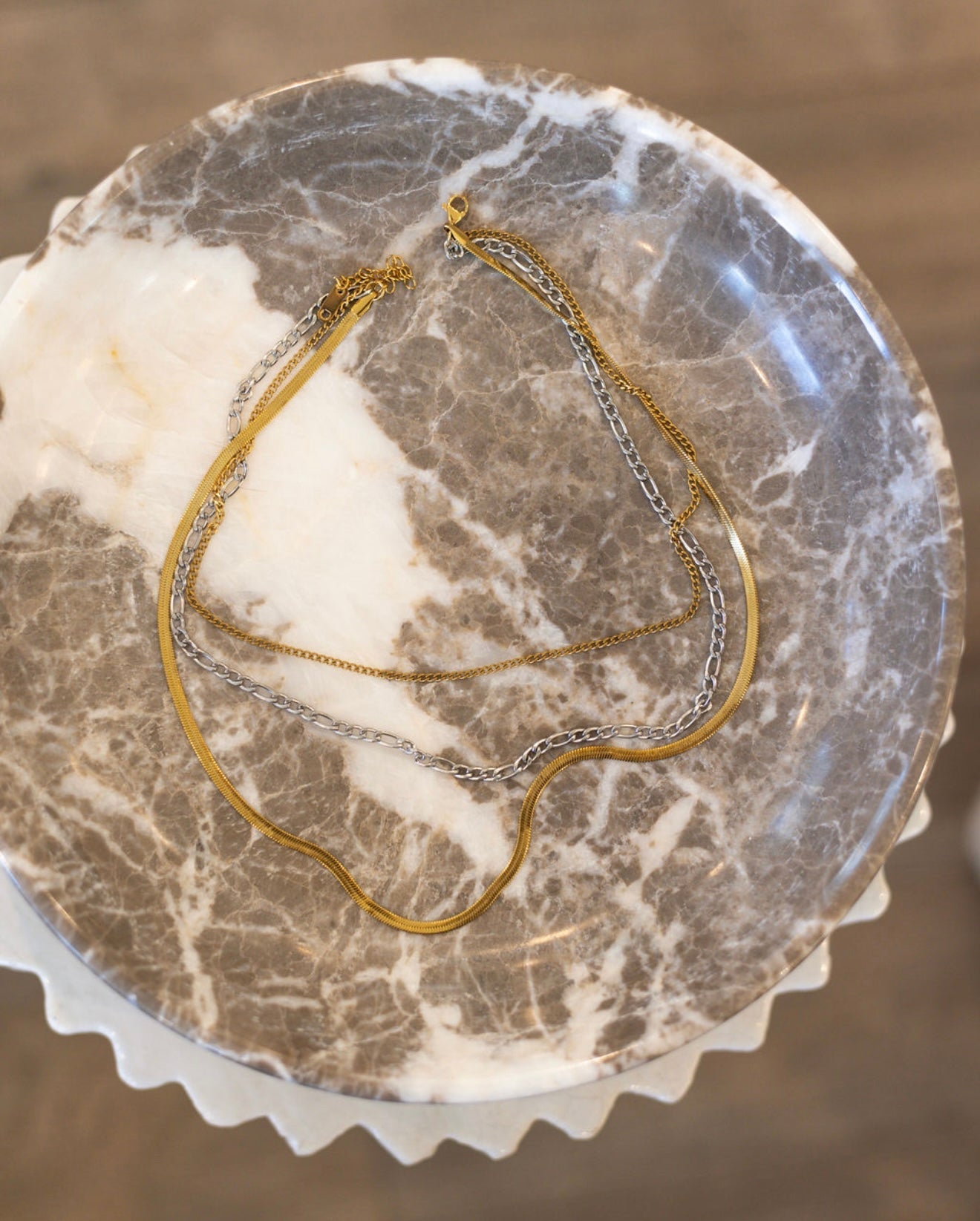 TWO TONED LAYERED NECKLACE - Southern Divas Boutique