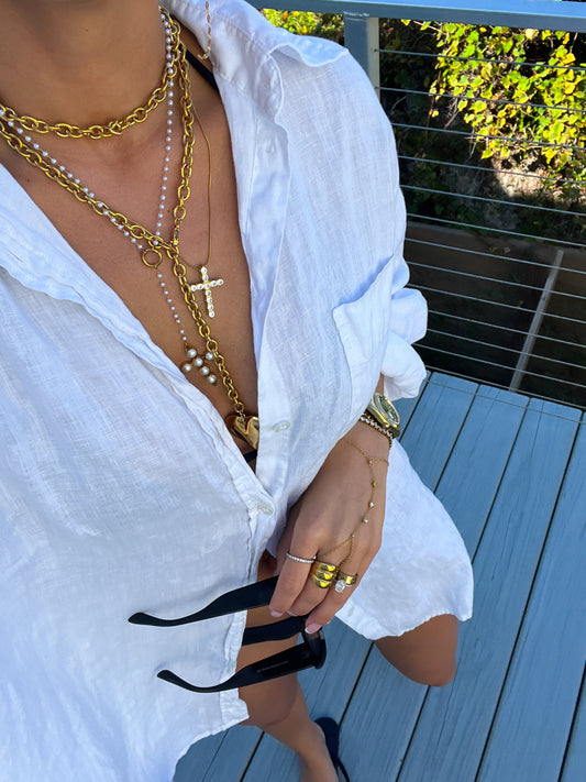 XL DIAMOND CROSS NECKLACE - Southern Divas Boutique