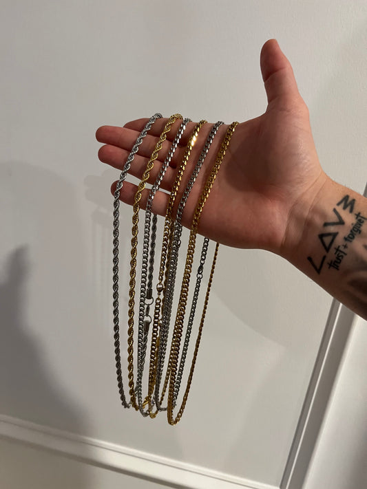 MENS SHINY SILVER CUBAN CHAIN - Southern Divas Boutique