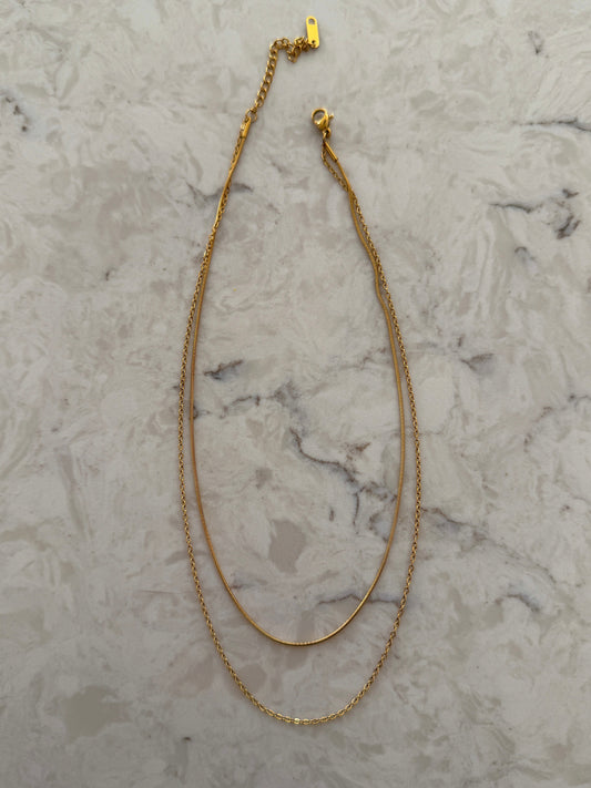 DOUBLE LAYERED NECKLACE - Southern Divas Boutique