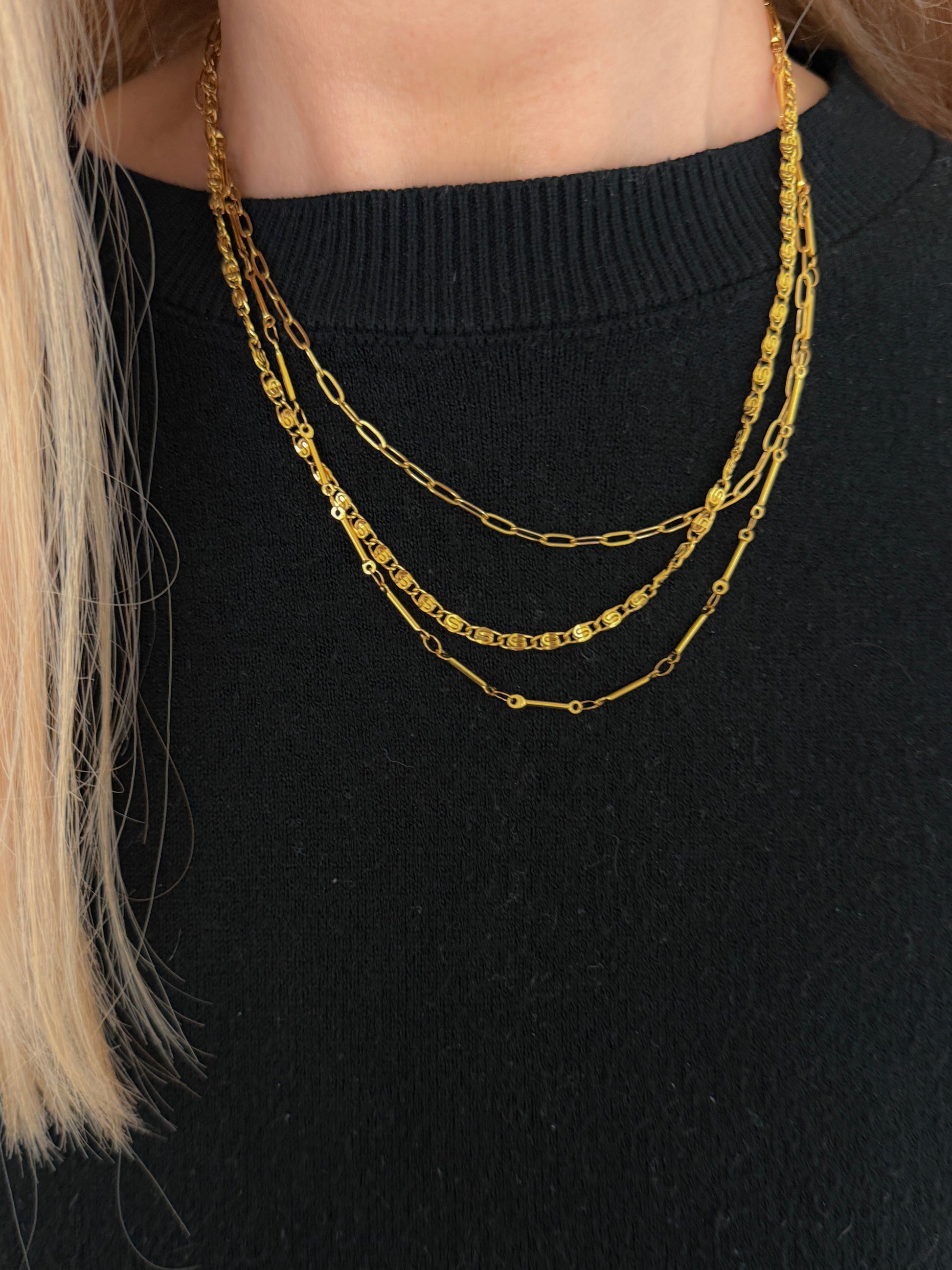 TRIPLE LAYERED NECKLACE - Southern Divas Boutique