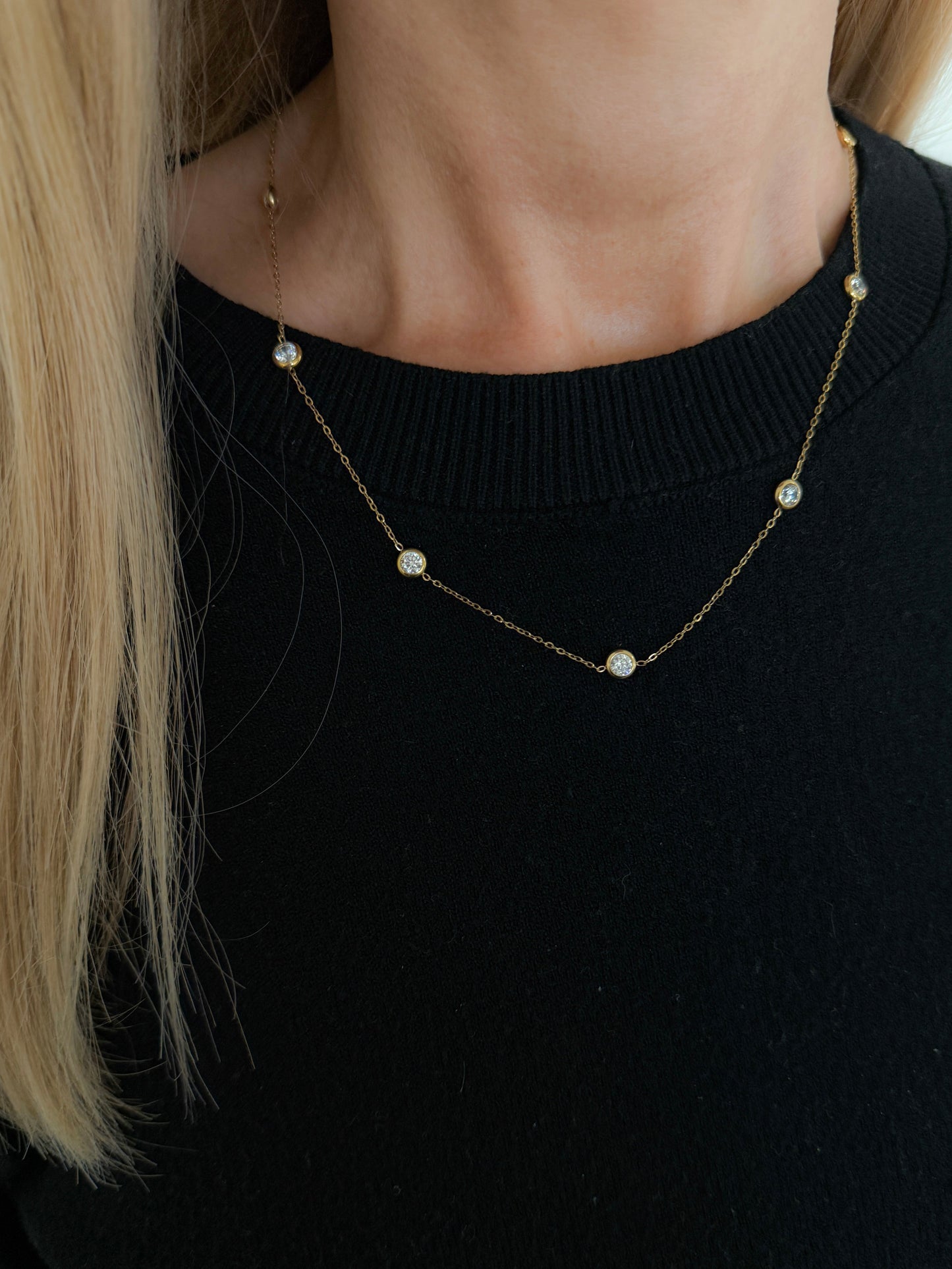 DAINTY DIAMOND NECKLACE - Southern Divas Boutique