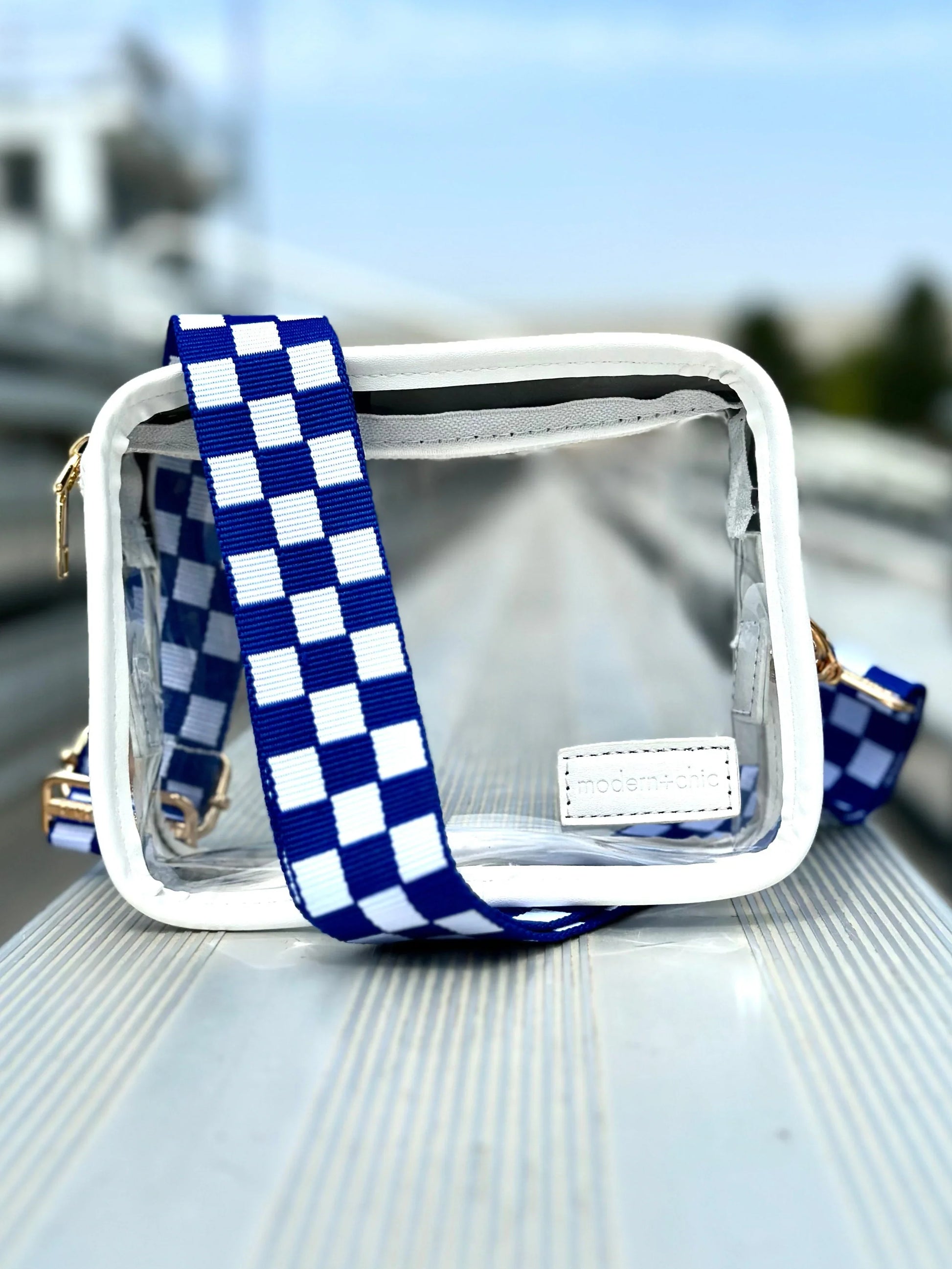Lizzie Checkered Adjustable Bag Strap - Southern Divas Boutique