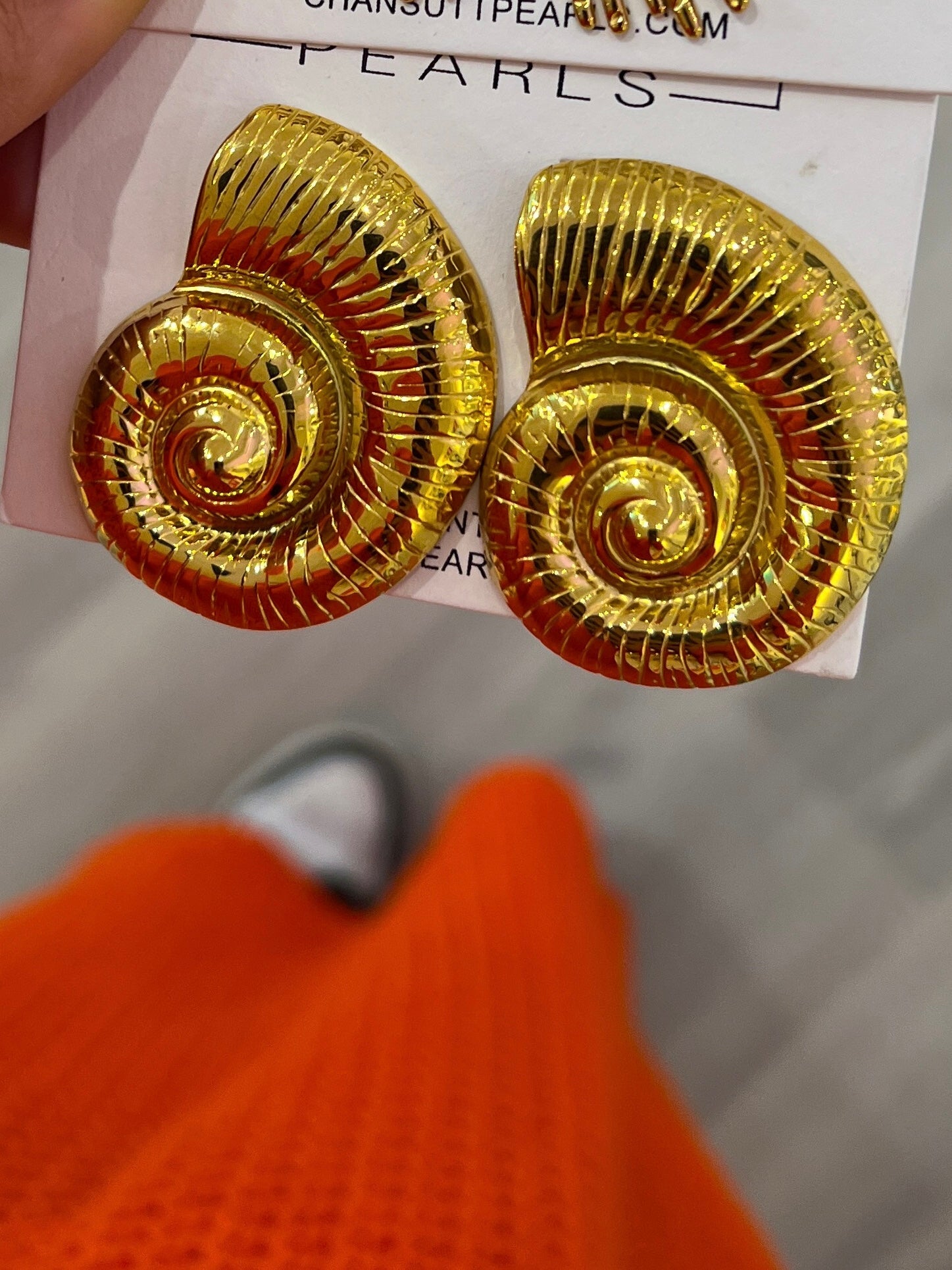 LARGE SEASHELL EARRINGS - Southern Divas Boutique
