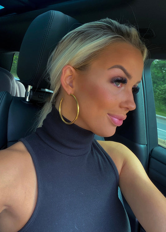 LARGE GOLD HOOPS - Southern Divas Boutique