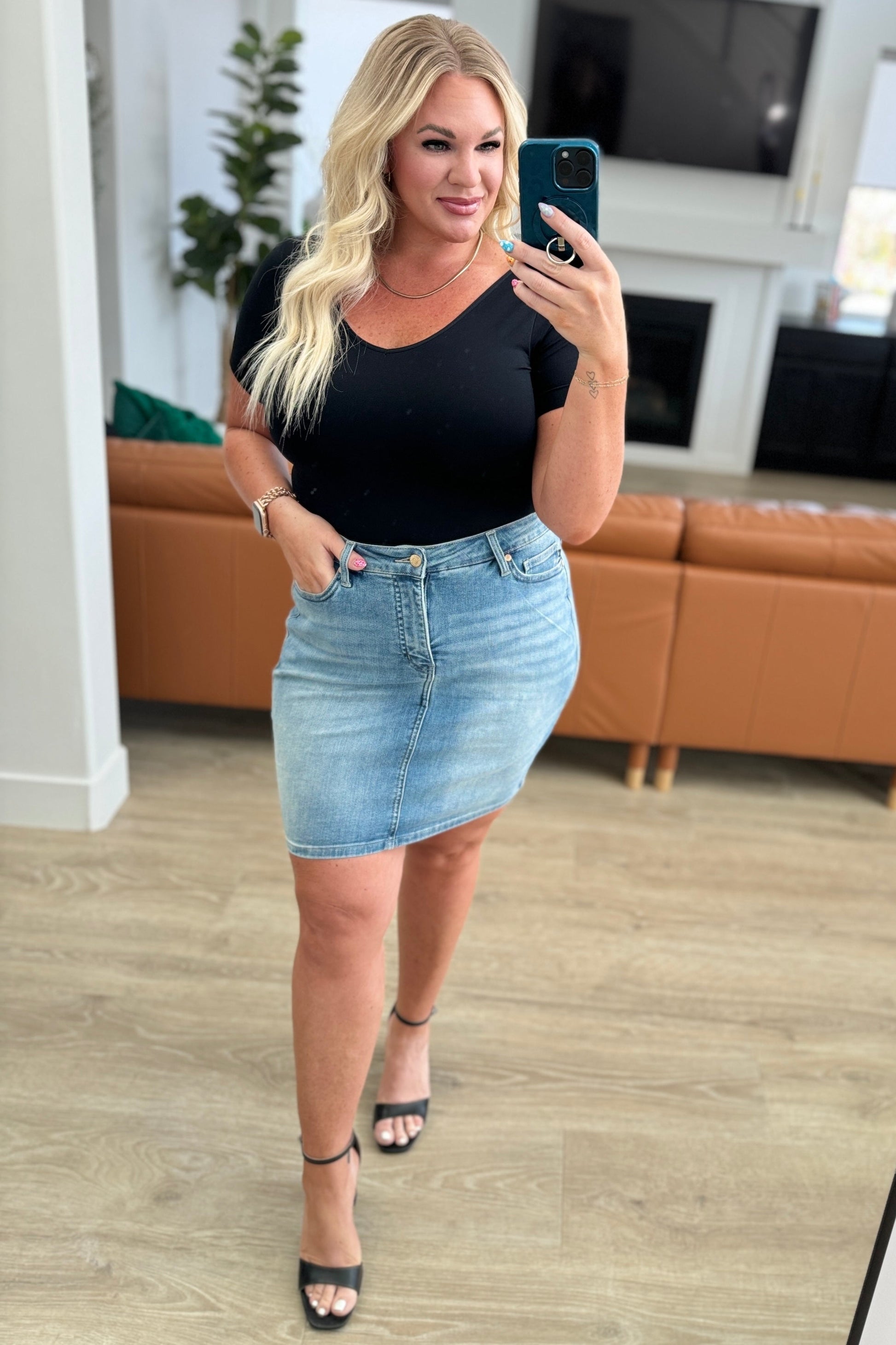 Haley High Rise Control Top Skirt - Southern Divas Boutique