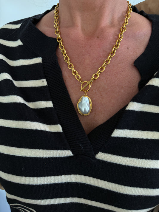PEARL DROP NECKLACE - Southern Divas Boutique
