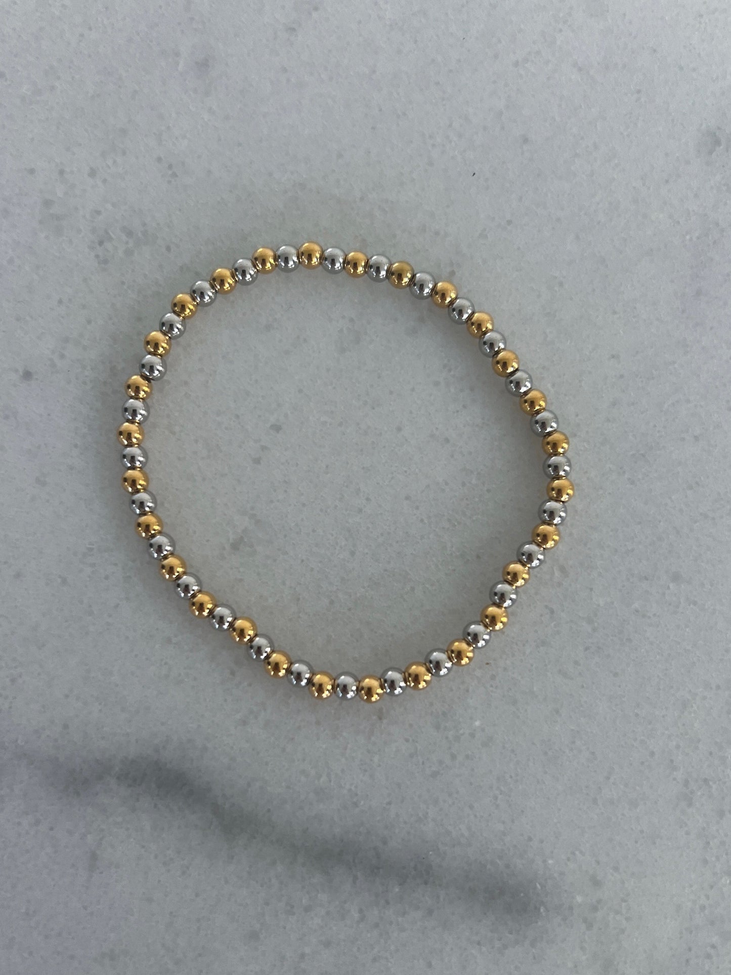 TWO TONED BEADED BRACELET - Southern Divas Boutique