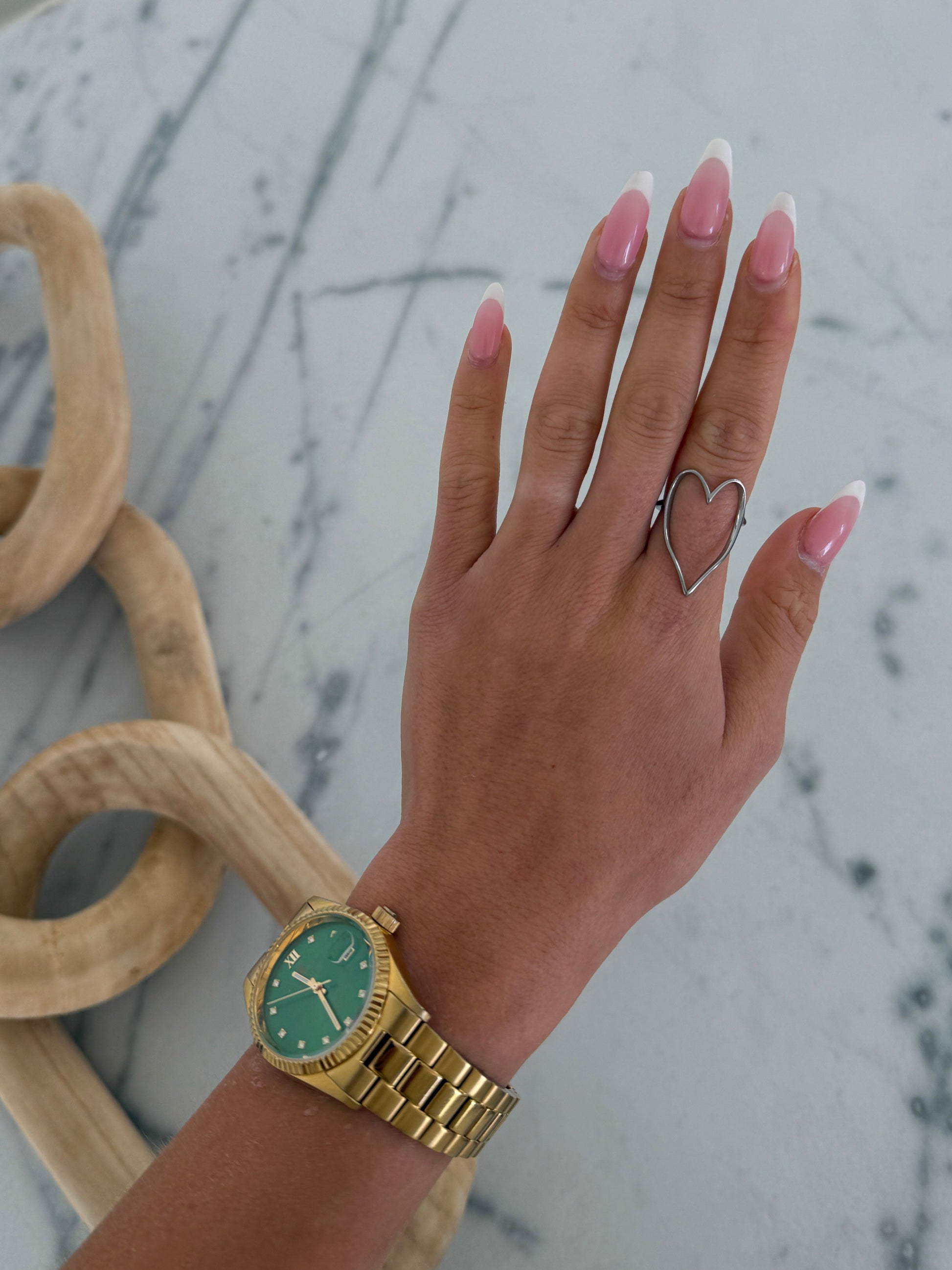 SILVER HEART RING - Southern Divas Boutique