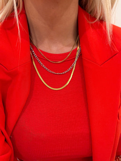 TWO TONED LAYERED NECKLACE - Southern Divas Boutique