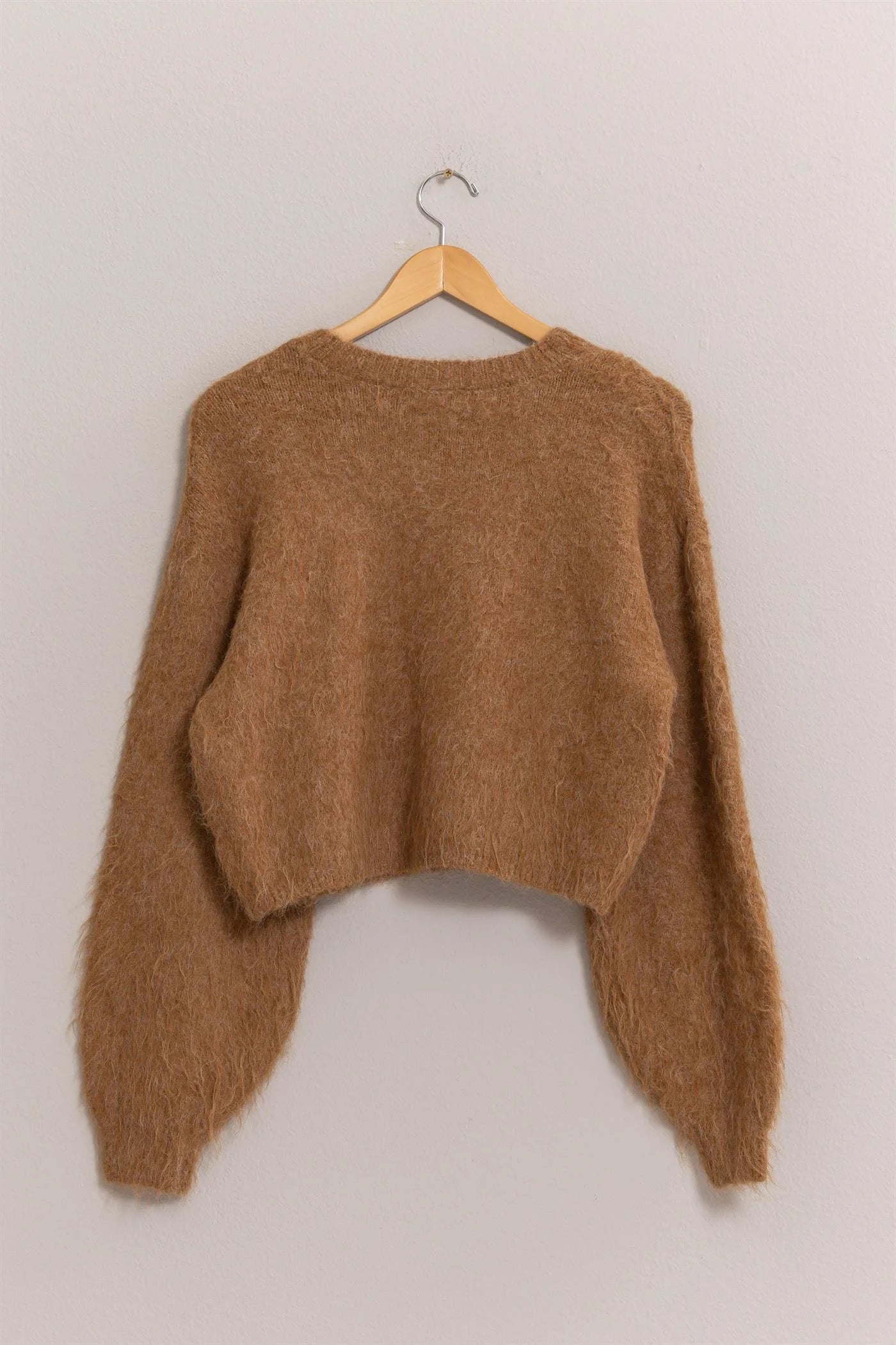 Latte Run Cropped Sweater - Southern Divas Boutique