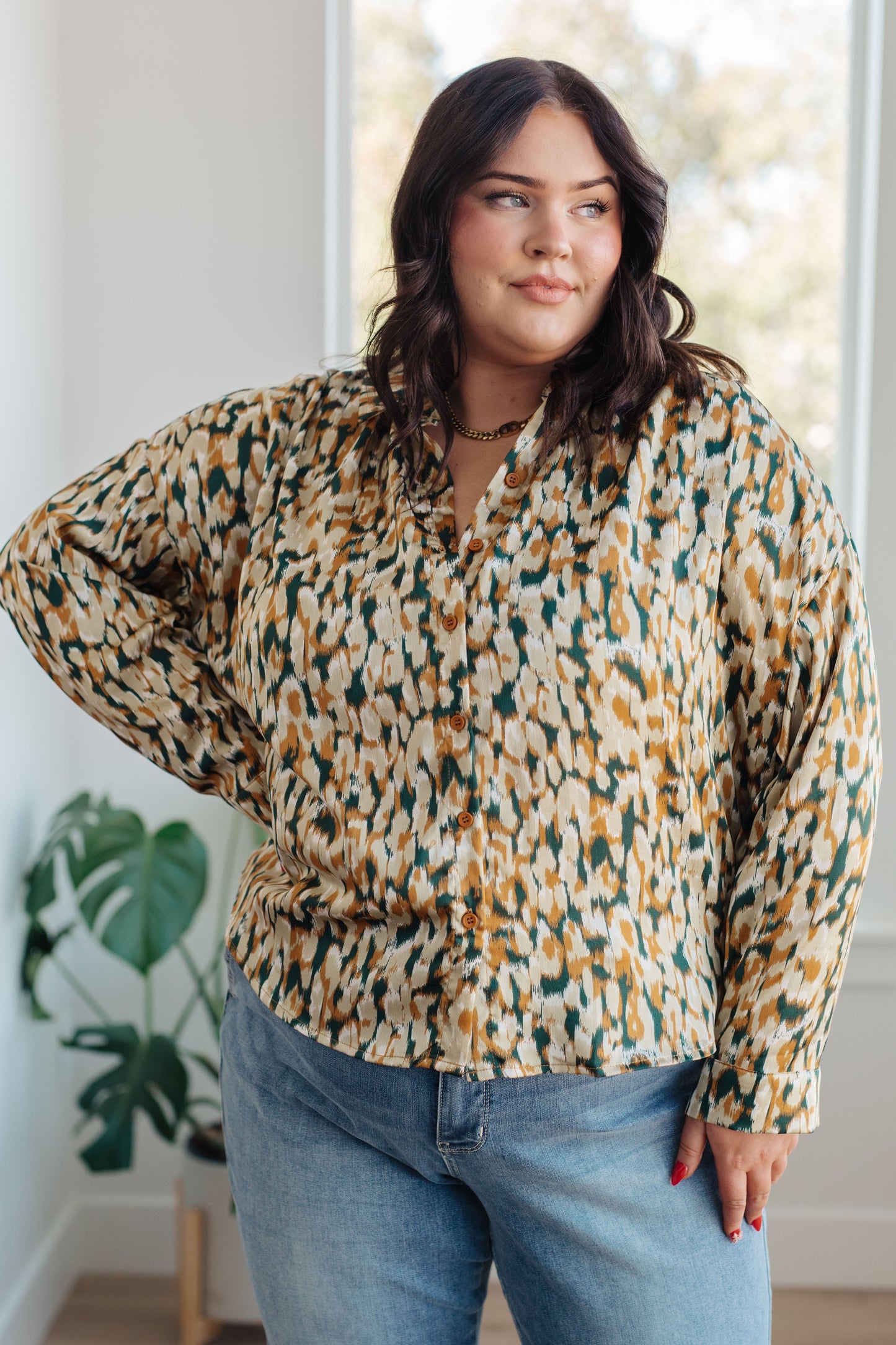 In the Willows Button Up Blouse - Southern Divas Boutique