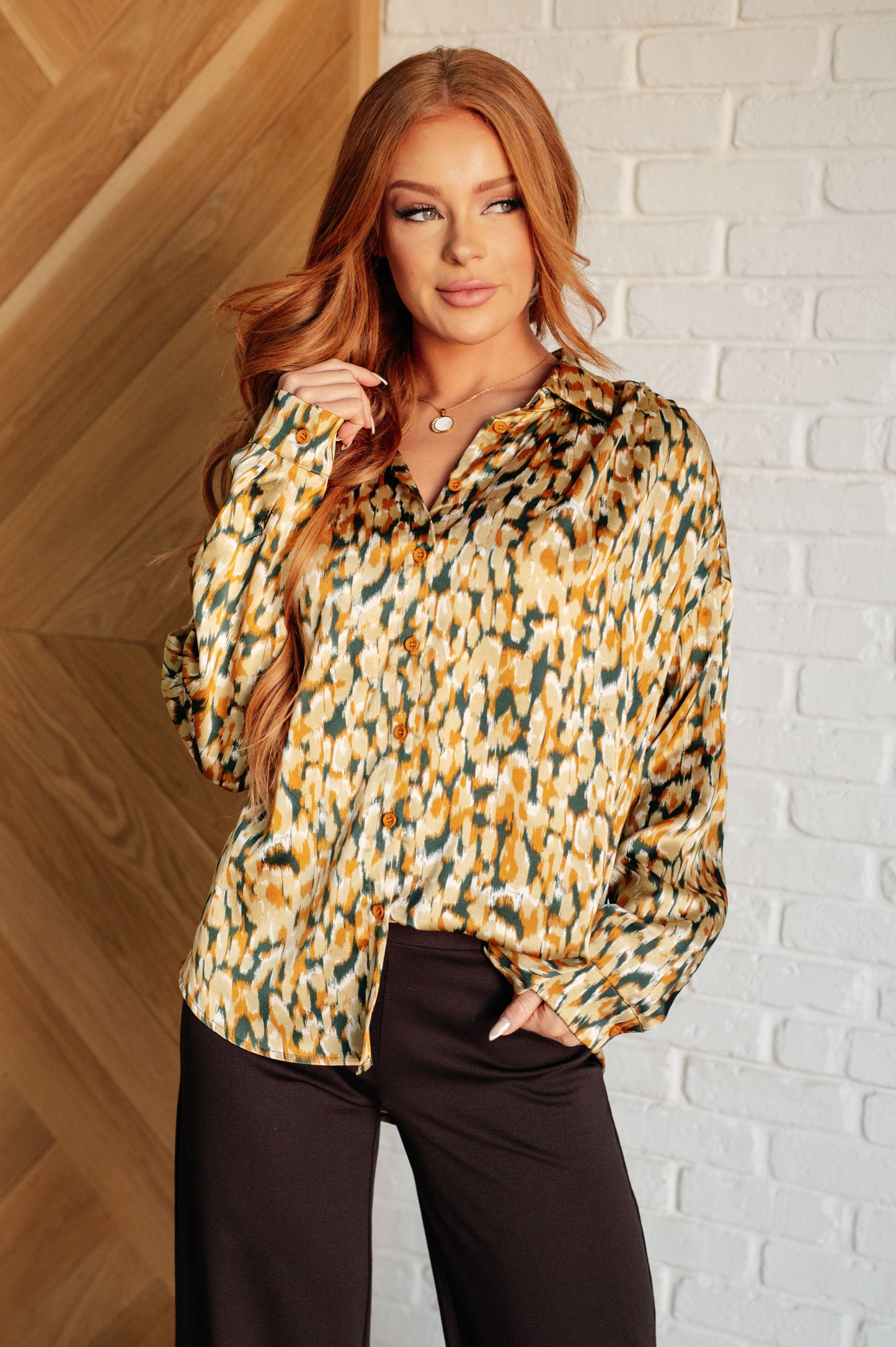 In the Willows Button Up Blouse - Southern Divas Boutique