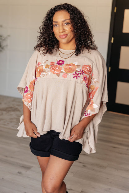 Isabel Embroidered Tunic in Mocha - Southern Divas Boutique