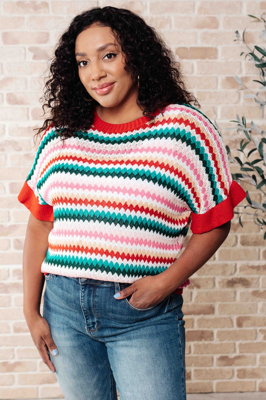 It's a Go Striped Knit Top - Southern Divas Boutique