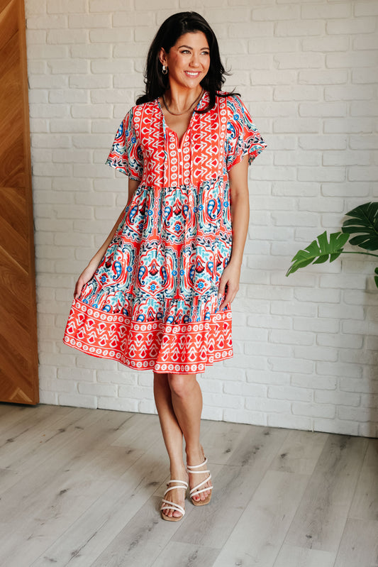 Journey On Mixed Print Dress - Southern Divas Boutique
