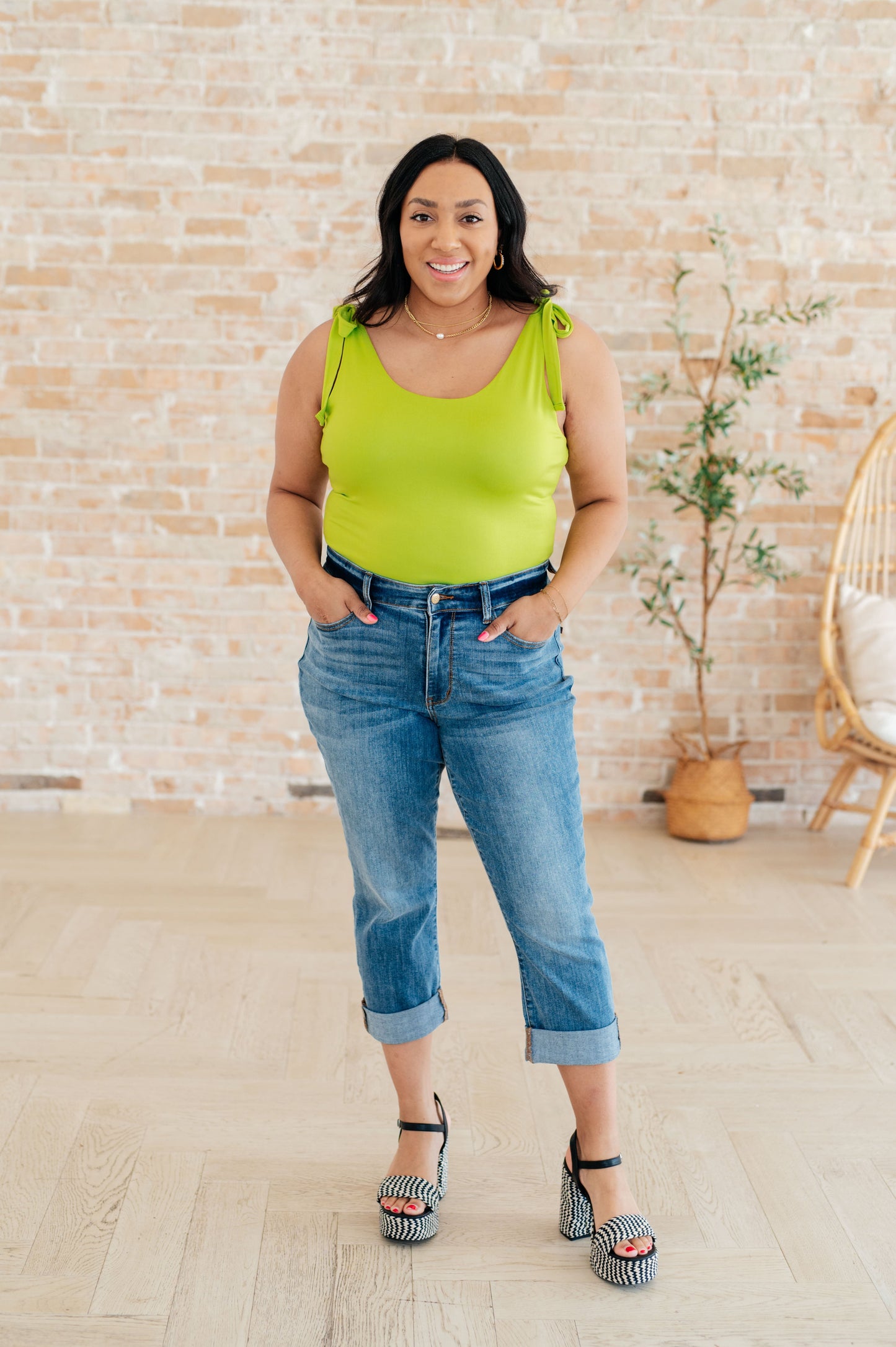 Just a Spritz Bodysuit in Lime - Southern Divas Boutique