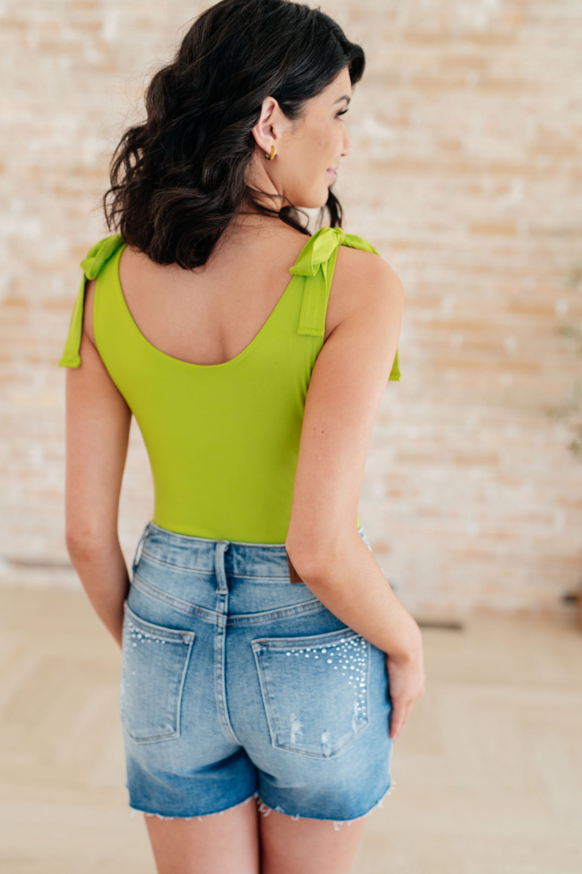 Just a Spritz Bodysuit in Lime - Southern Divas Boutique