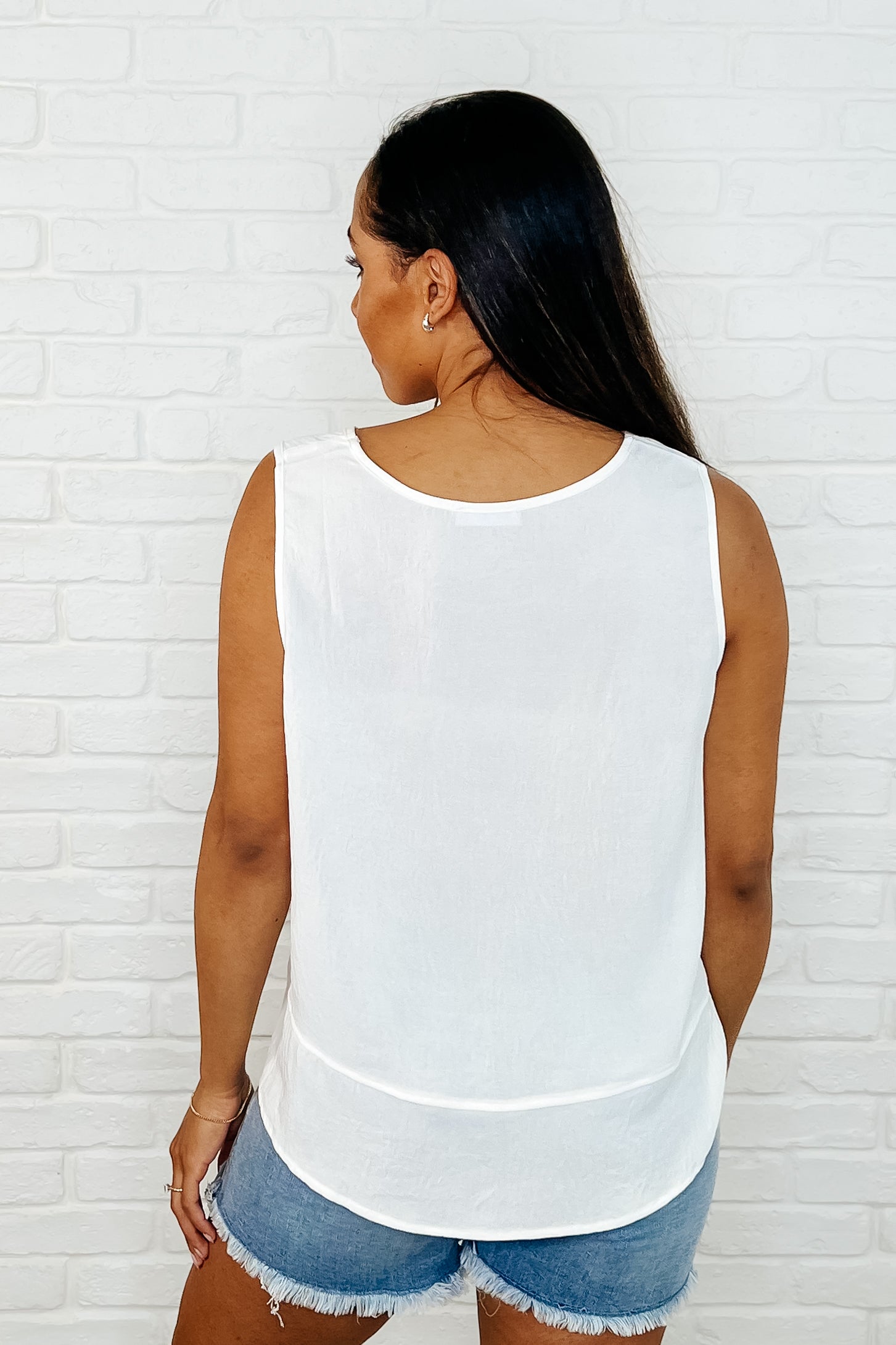 Keep it Cool or Crash Out Tank in Off White - Southern Divas Boutique