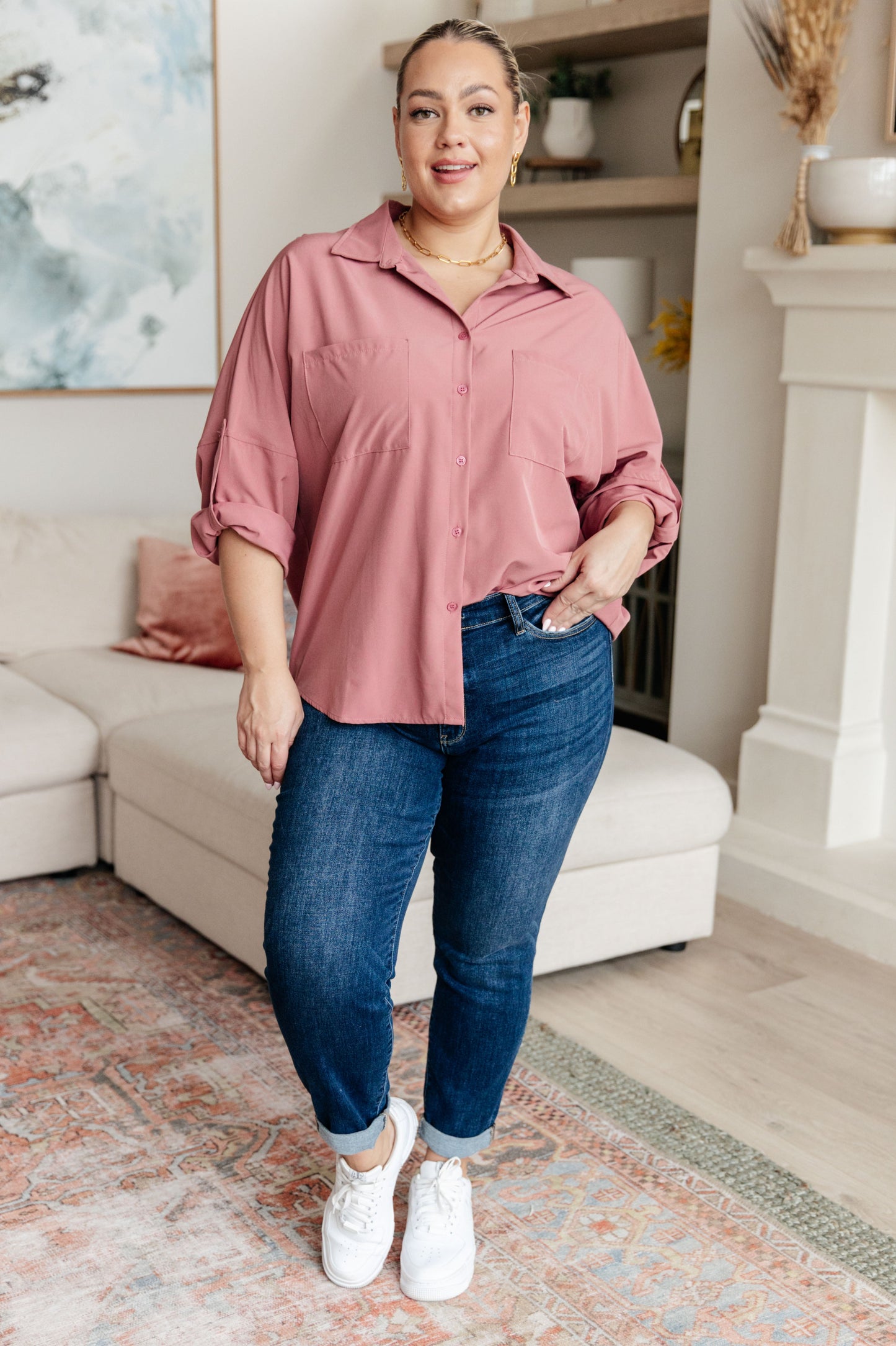 Keep it Profesh Button Up Top - Southern Divas Boutique