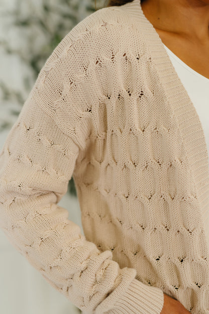Laugh Airily Cable Knit Cardigan - Southern Divas Boutique