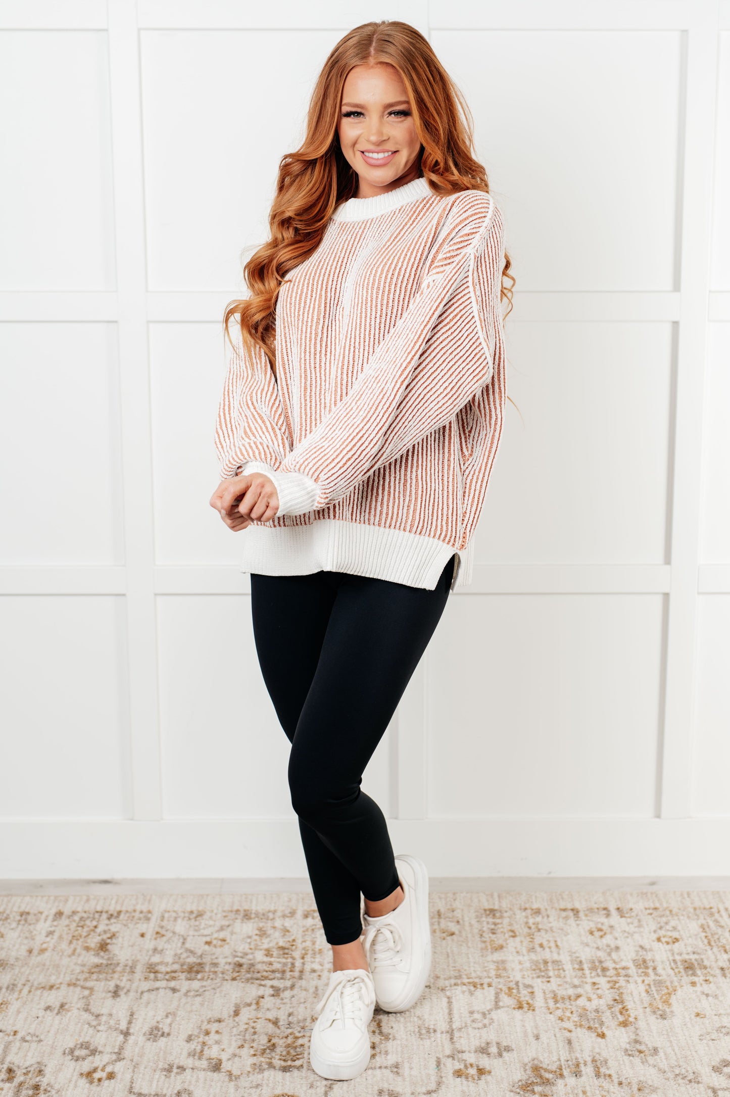 Least High Maintenance Contrast Trim Sweater - Southern Divas Boutique