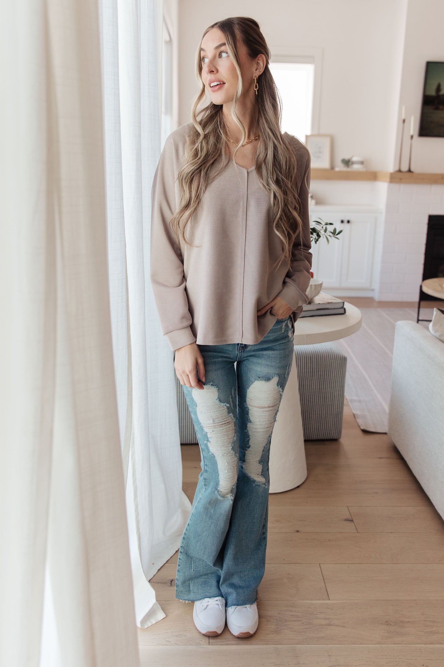 Less Conversation V-Neck Top - Southern Divas Boutique